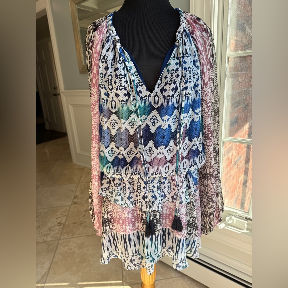 Ramy Brook multi-color snake print dress size L